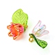 10 pendentifs en acrylique et plastique de 5 couleurs. OACR-YW0001-63-2