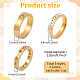 ANATTASOUL 6Pcs 6 Style 201 Stainless Steel Hollow Roman Numerals Finger Ring Set with Rhinestone RJEW-AN0001-21-2