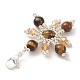 3Pcs 3 Style Glass Seed Beads & Gemstone Pendant Decoration HJEW-MZ00033-5