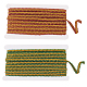 Superfindings 2 cartes 2 couleurs noël ruban de dentelle mille-pattes en polyester OCOR-FH0001-20-1