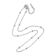 304 Stainless Steel Satellite Chain Necklace for Men Women NJEW-YW0001-09-1