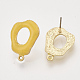 Accessoires de clous d'oreilles émaillés de fer X-IFIN-N003-24D-2