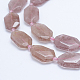 Chapelets de perles aux fraises en quartz naturel G-J373-24E-2