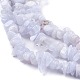 Chapelets de perles en agate avec dentelle bleue naturelle G-O187-02-3