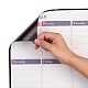 Calendario settimanale a secco magnetico per frigorifero AJEW-E043-09-4