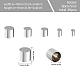 CHGCRAFT 36Pcs 6Sizes 201 Stainless Steel Column Shape Cord End Caps for Jewelry Accessories Making Repairing Sewing DIY Craft Accessories STAS-CA0001-94-2