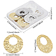 FINGERINSPIRE 30 Pcs 3 Colors Flat Round Charm 22mm Coin Charms with Irregular Embossing Stamping Blanks Charms with Large Hole Brass Round Tag Pendants Flat Textured Pendants for DIY Jewelry Making KK-FG0001-03-2