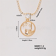 Модное латунное ожерелье со стразами AB9344-2