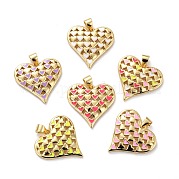 Кулоны из экологически чистой латуни с эмалью KK-D066-02G-RS