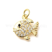 Латунные микропаве прозрачные кубические циркониевые подвески KK-Q040-07C-G