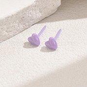 Фарфоровые серьги-гвоздики в форме сердца WG0016-2