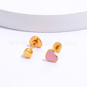 Серьги-гвоздики в форме сердца из нержавеющей стали CN3729-4