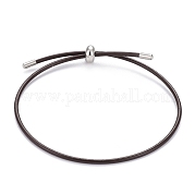 Регулируемые браслеты-слайдеры из искусственной кожи BJEW-F412-05P-B