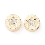 Латунные микропаве из прозрачного кубического циркония KK-D067-08G-RS