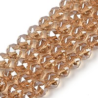 Прозрачные стеклянные бусины гальваническим пряди&nbsp;EGLA-N002-34C-C24