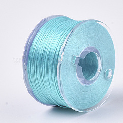 Fili di bordatura di nylon rivestiti speciali per perline, ciano, 0.1mm, circa 50iarde/rotolo
