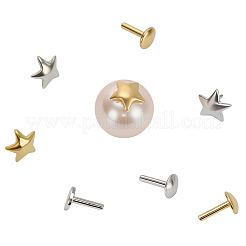 24 pz 4 stile 925 spilli a testa piatta in argento sterling&nbsp;STER-ME0001-10