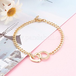 Латунные браслеты с микропаве из чистого кубического циркония BJEW-JB06105-01