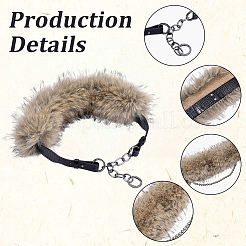 Цепочные ремни из искусственного меха и искусственной кожи&nbsp;AJEW-WH20072-55A-01