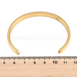 Bracelets manchettes en acier inoxydable 304 avec placage ionique (IP)&nbsp;STAS-I110-10-6mm-G