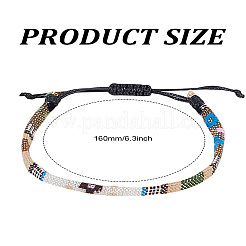 1 шт. плетеные браслеты из хлопкового шнура ручной работы в стиле бохо для женщин&nbsp;BJEW-LP0004-17