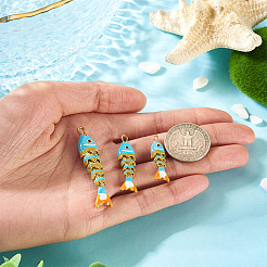 3 pièces 3 styles de pendentifs en laiton plaqué en rack&nbsp;KK-TA0008-61D