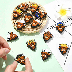 14 шт. 7 стиля силиконовые фокусные бусины для крупного рогатого скота SIL-CJ0003-11