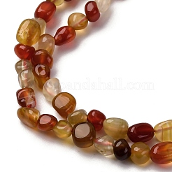 Натуральный красный агат бисер нитей G-I389-A37-01B