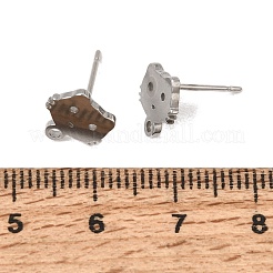 Componenti per orecchini a bottone in acciaio inossidabile 304&nbsp;SA-CBAAD0D-11P