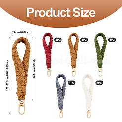 5 pendentif décoratif en fils de coton&nbsp;HJEW-TA00322