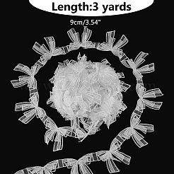 3 ярд полиэстеровой вышивки 3D бант кружева отделки&nbsp;OCOR-AR0001-80