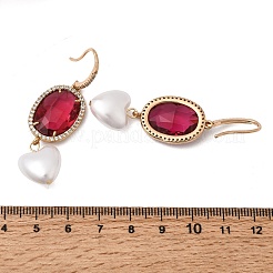 Boucles d'oreilles en laiton avec zircone cubique de micro pave&nbsp;EJEW-G471-10G-03