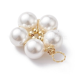 Подвески из медной проволоки с жемчугом PALLOY-JF02198