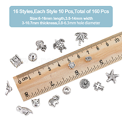 160 pz 16 perline in lega di stile tibetano&nbsp;TIBEB-HY0001-04