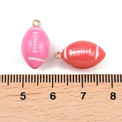 Эмалевые подвески из сплава регби&nbsp;ENAM-P264-04G