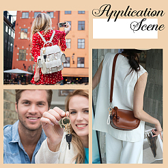 2 шт. брелок из искусственной кожи и сплава со стразами&nbsp;KEYC-CL0001-15B