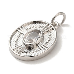 Подвеска из латуни с микропаве из кубического циркония&nbsp;KK-U027-37P