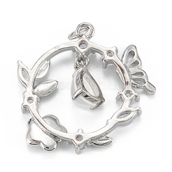 Подвески из прозрачного кубического циркония из латуни ZIRC-C024-20P