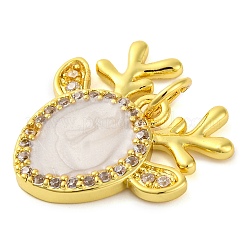 Рождественская серия латунные подвески с микропаве из кубического циркония&nbsp;KK-S401-03G-D