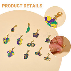15 pendentif décoratif en alliage émaillé de carnaval&nbsp;HJEW-CA00095
