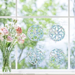 Водостойкая ПВХ цветная лазерная витражная оконная пленка статические наклейки DIY-WH0314-106