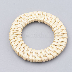 Anelli di collegamento intrecciati a mano verniciati a bastoncino / rattan&nbsp;X-WOVE-N007-01E