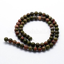 Perline Unakite naturali fili&nbsp;G-I199-08-6mm