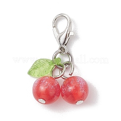 6 шт. подвесных украшений из акрила и смолы с имитацией кошачьего глаза 6 цветов&nbsp;HJEW-JM03888