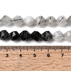 Натуральный турмалированный кварц / черный рутиловый кварц G-Z119-A15-02