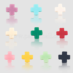 100 шт. 10-х цветные синтетические коралловые бусины CORA-SC0001-06