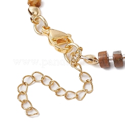 Браслеты из натуральных бусин тигрового глаза для женщин и мужчин BJEW-JB11467-04