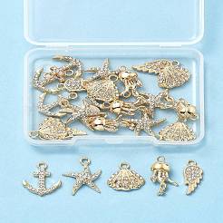 25шт 5 стильные подвески из сплава с кристаллами и стразами FIND-FS0004-14