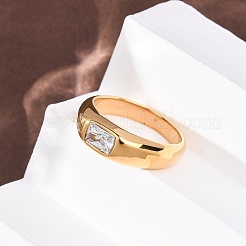 Кольца для пальцев из нержавеющей стали 304 с широким ободком&nbsp;RJEW-F201-01G-02