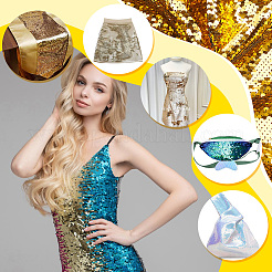 Двусторонняя ткань с блестками из ПВХ DIY-WH0430-543A